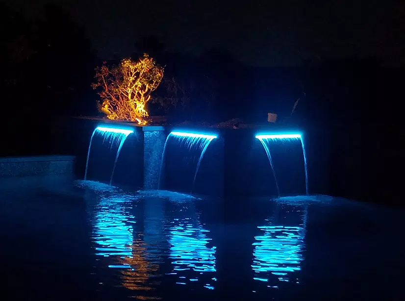 Pool with 3 waterfalls